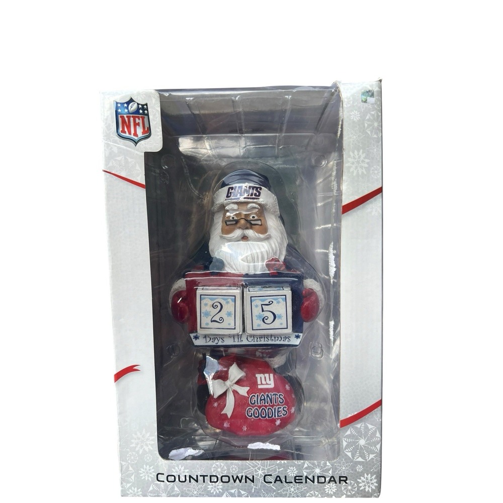 NFL New York Giants Santa Christmas Countdown Calendar Forever Collectibles NIB